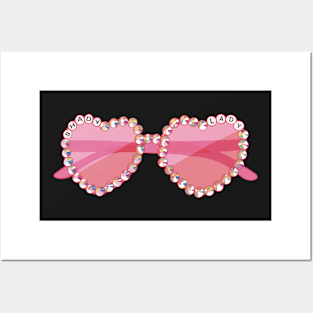 Pink Sunglasses Shady Lady Posters and Art